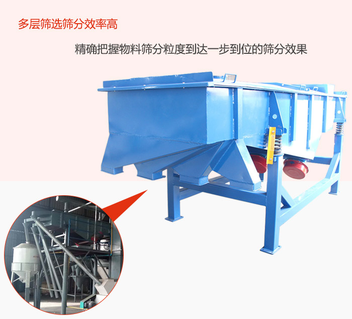 多層篩選篩分更高效，精度把握物料篩分粒度到達一步到位的篩分效果。