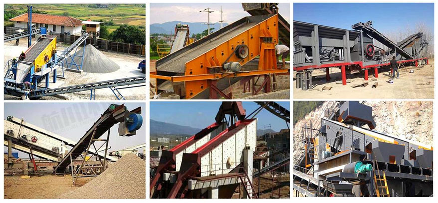 圓振動篩用戶處理機製砂,礦石等物料篩分現場