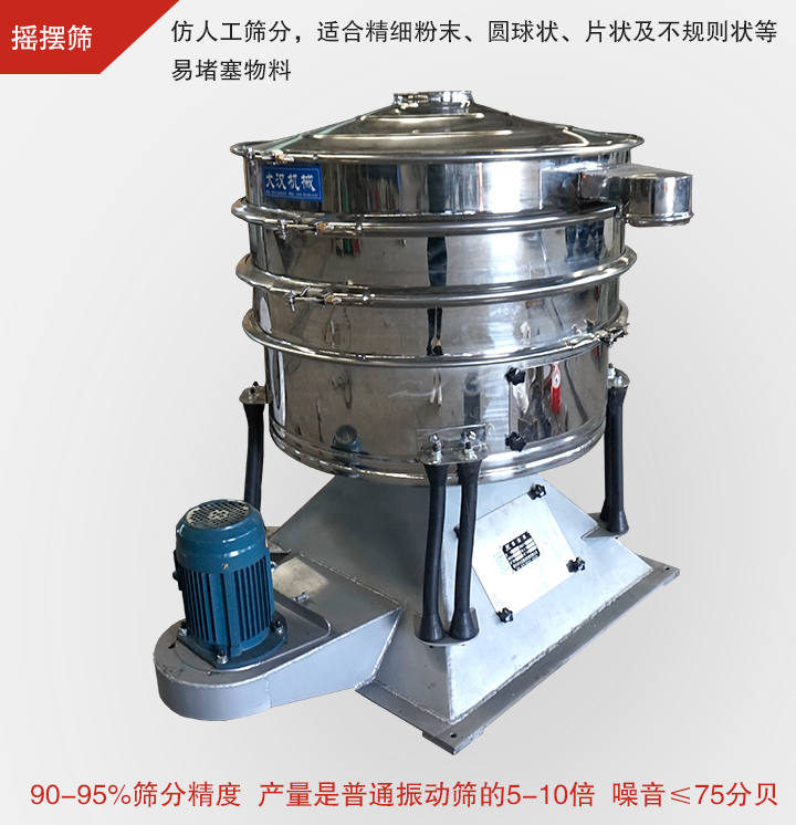 搖擺篩仿照人工篩分，可滿足高精度、高產量篩分要求