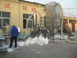 立式氣流篩麵粉試機現場