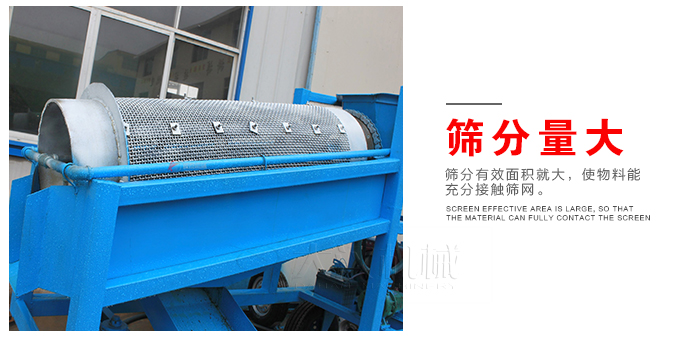 篩分量大,篩麵有效麵積就大,使物料能充分接觸篩網