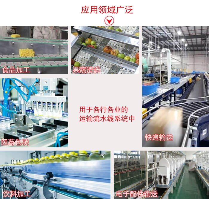 鏈板輸送機適用行業：食品加工，果蔬清洗等行業